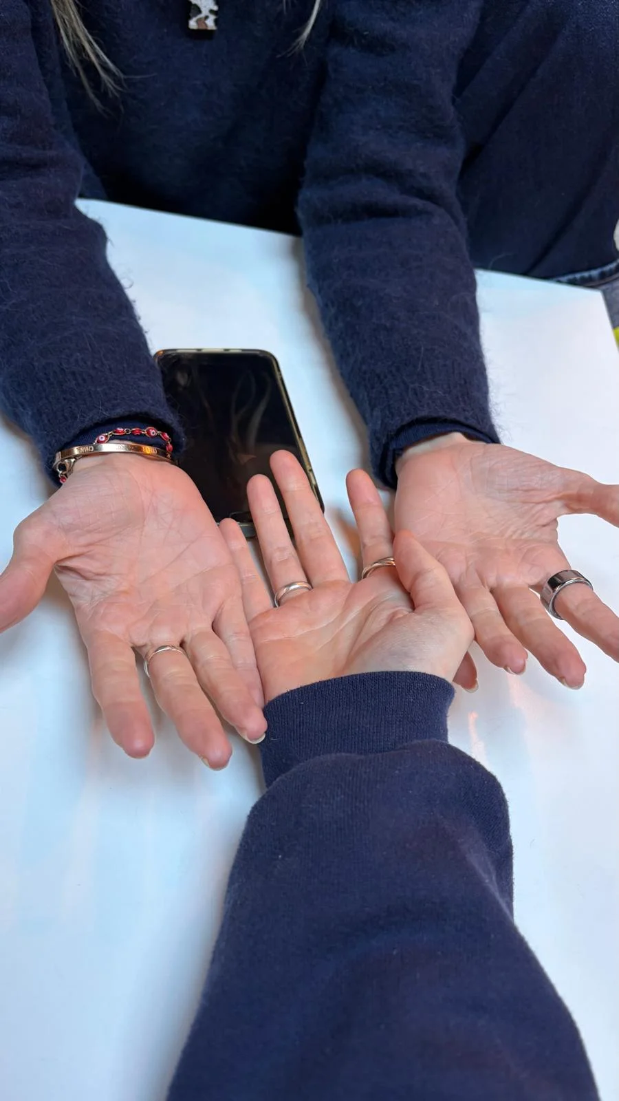 Me and Emily hands